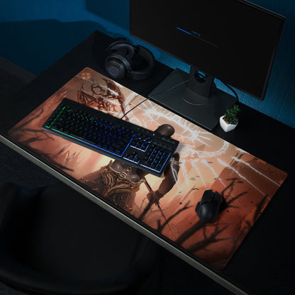 Gaming Mouse Pad Black And Orange For Desktop Setup Fantasy Digital Art Epic Dark Dota CSGO
