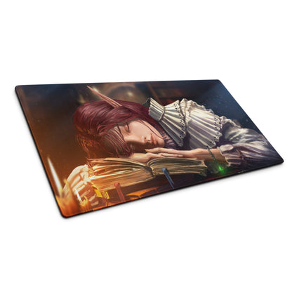Gamer Mouse Pad Red Anime Desk Setup Manga Style Digital Illustration For Gaming Desk Large Non Slip