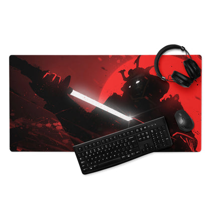 Red Black Gaming Mouse Pad For Desktop Setup Modern Abstract Art Style With Non Slip