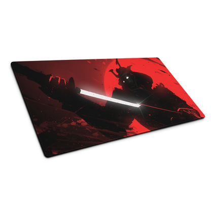 Red Black Gaming Mouse Pad For Desktop Setup Modern Abstract Art Style With Non Slip