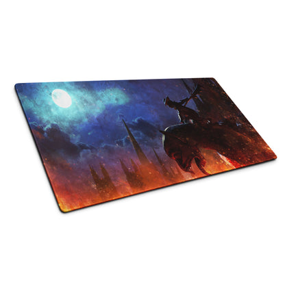 Gaming Mouse Pad Blue Orange Night Sky Scene For Gaming Desk Modern Fantasy Art Decor Non Slip