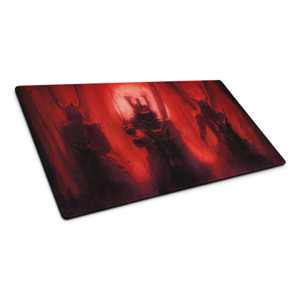 Demon Fire Artwork Red And Black Gaming Desk Mouse Pad Intense Esports Gamer Room Decor Digital Art