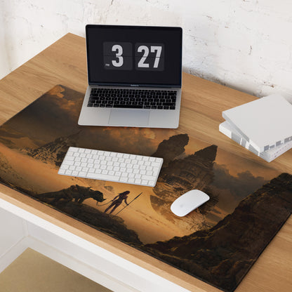 Large Gaming Mouse Pad Warm Desert Browns For Gaming Desk Cinematic Fantasy Art Print