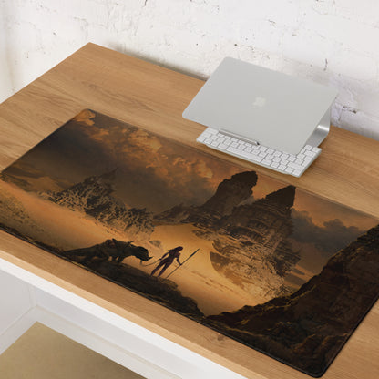 Large Gaming Mouse Pad Warm Desert Browns For Gaming Desk Cinematic Fantasy Art Print