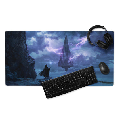 Gaming Mouse Pad Blue Purple For Gaming Desk Setup In Dark Fantasy Art Moody Esports Decor For Desk Gaming Digital Art