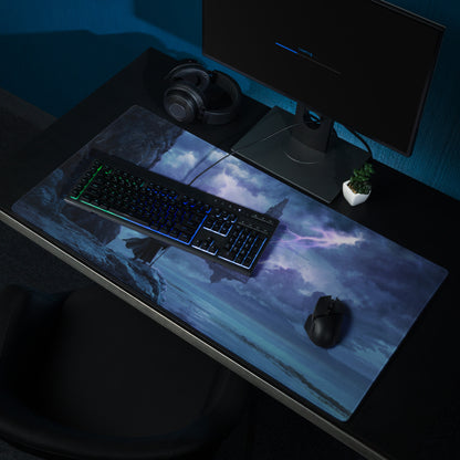 Gaming Mouse Pad Blue Purple For Gaming Desk Setup In Dark Fantasy Art Moody Esports Decor For Desk Gaming Digital Art