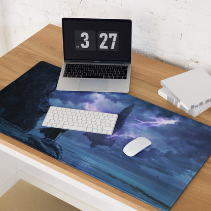 Gaming Mouse Pad Blue Purple For Gaming Desk Setup In Dark Fantasy Art Moody Esports Decor For Desk Gaming Digital Art