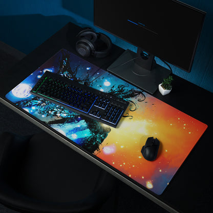 Gaming Mouse Pad Blue Orange Gradient For Immersive Setup Large Non Slip Base Edge Stitching Ideal for Dota CSGO