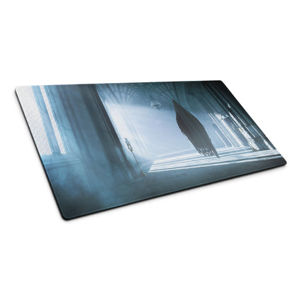 Gaming Mouse Pad Blue Teal For Gaming Desk Setup Cinematic Fantasy Style Moody Atmosphere Gamer Desk Decor Digital Print