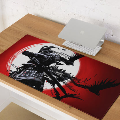 Red Black Abstract Battle Gaming Mouse Pad Large Size For Desktop Setup Non Slip Dynamic Brushstroke Art