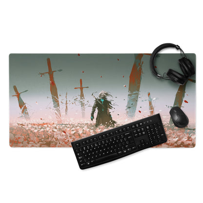 Gaming Mouse Pad Teal Pink Gradient For Desktop Setup Abstract Digital Art Futuristic Gamer Desk Mat