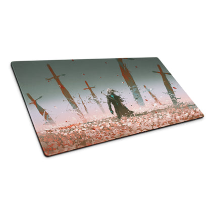 Gaming Mouse Pad Teal Pink Gradient For Desktop Setup Abstract Digital Art Futuristic Gamer Desk Mat