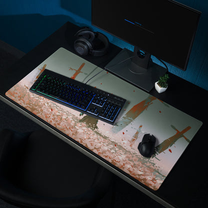 Gaming Mouse Pad Teal Pink Gradient For Desktop Setup Abstract Digital Art Futuristic Gamer Desk Mat