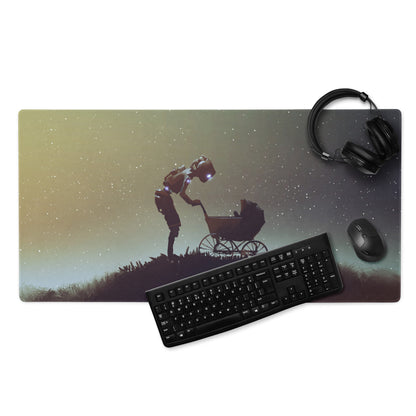 Space Gradient Galaxy Gaming Mouse Pad For Desk Setup Starry Night Sci-Fi Art Digital Illustration