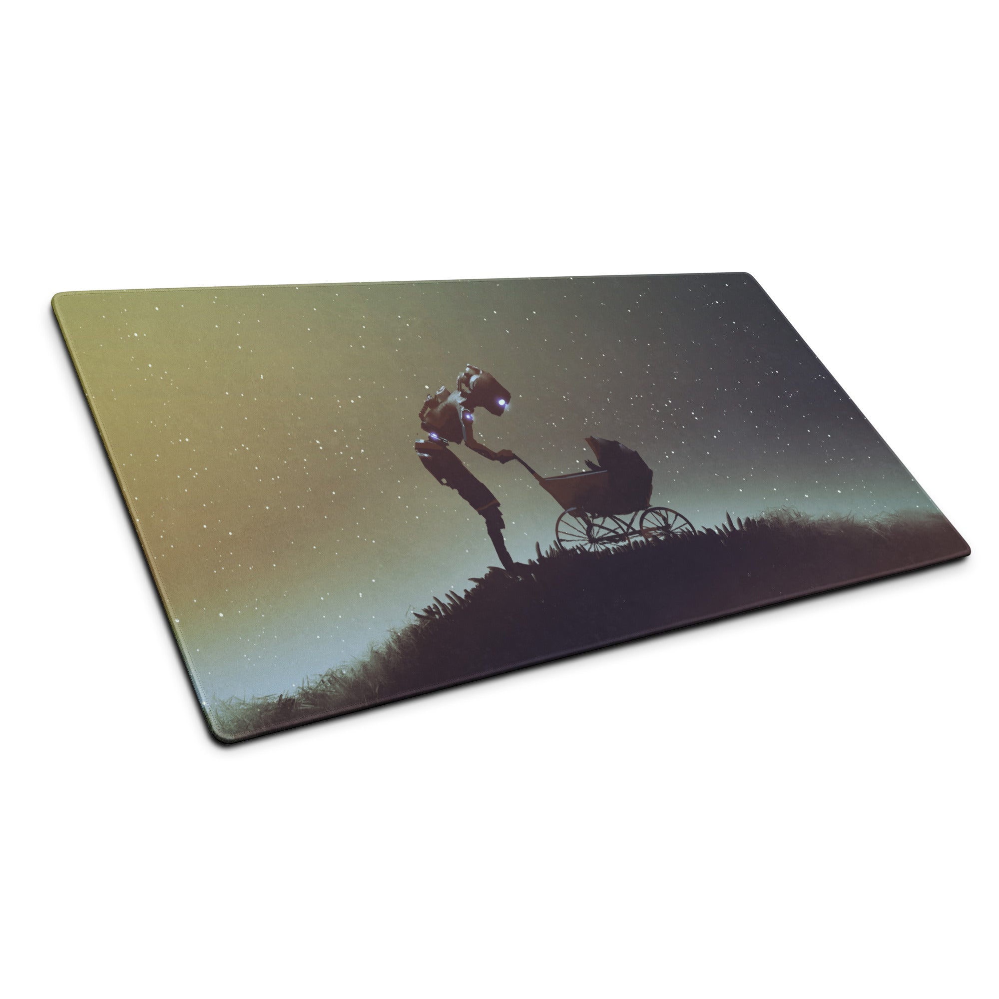 Space Gradient Galaxy Gaming Mouse Pad For Desk Setup Starry Night Sci-Fi Art Digital Illustration