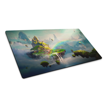 Gaming Mouse Pad Blue Teal Fantasy Landscape For Gaming Desk Style Immersive Mood Digital Artwork