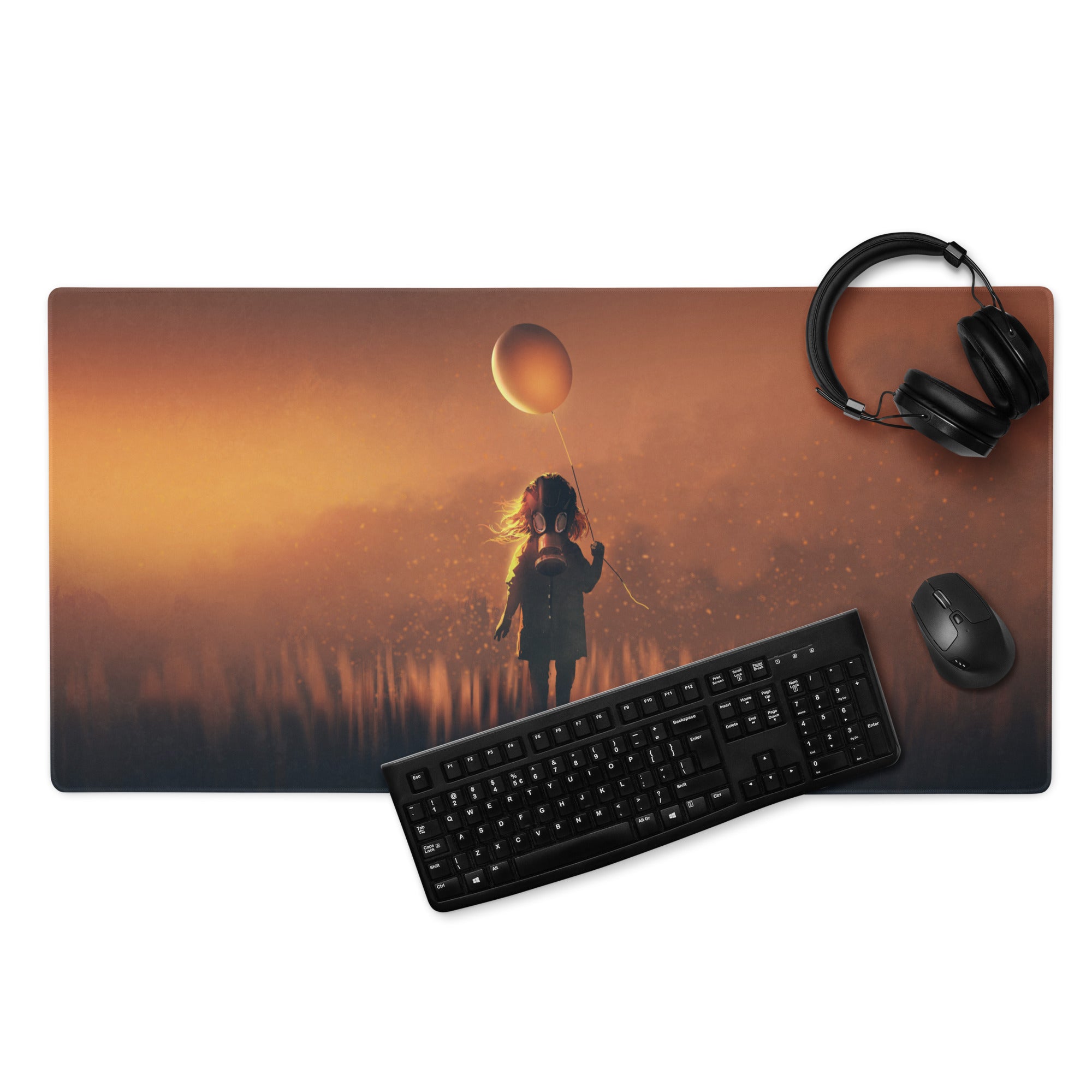 Gaming Mouse Pad Orange Sunset Copper Gradient Style For Desk Setup Esports Mood