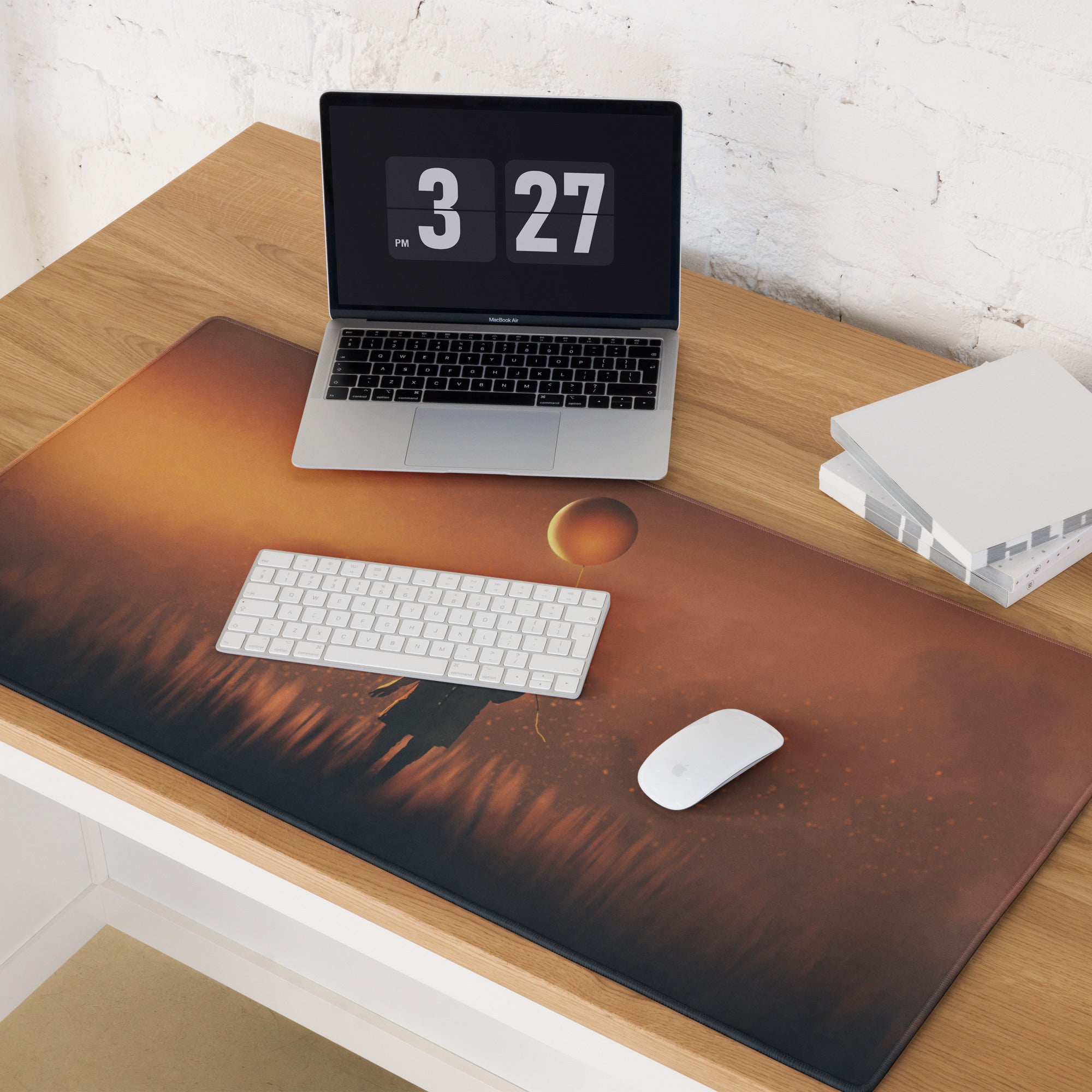 Gaming Mouse Pad Orange Sunset Copper Gradient Style For Desk Setup Esports Mood