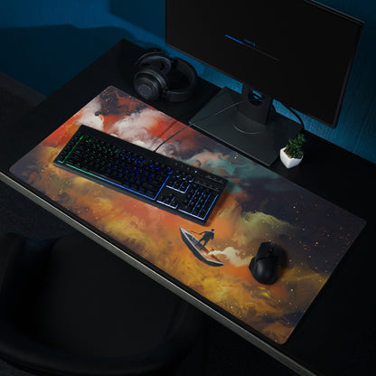 Gamer Mouse Pad Orange Blue Teal For Gaming Desk Abstract Art Epic Cinematic Mood Digital Painting