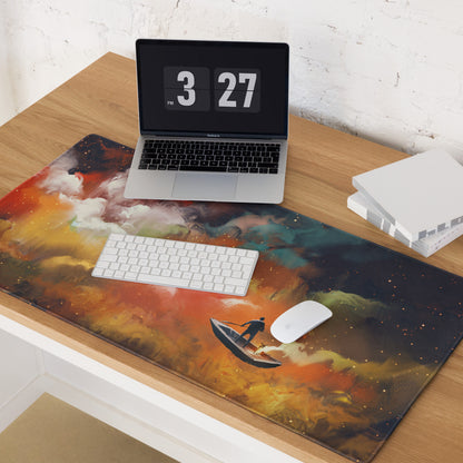 Gamer Mouse Pad Orange Blue Teal For Gaming Desk Abstract Art Epic Cinematic Mood Digital Painting