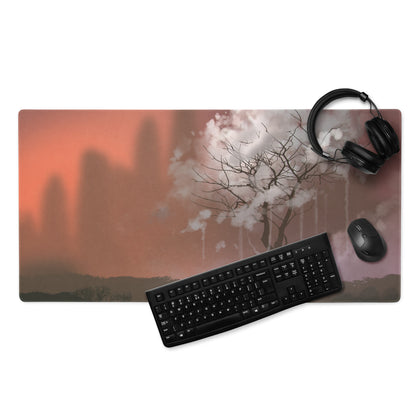 Gamer Mouse Pad Red Orange Sky Large Desk Mat For Gaming Setup Landscape Photography