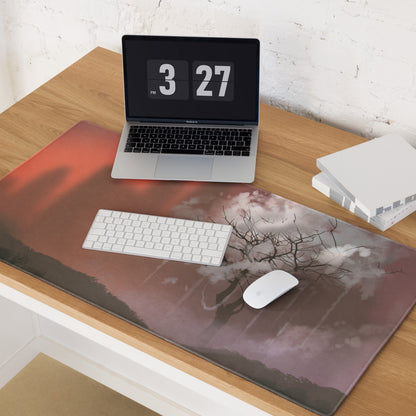 Gamer Mouse Pad Red Orange Sky Large Desk Mat For Gaming Setup Landscape Photography