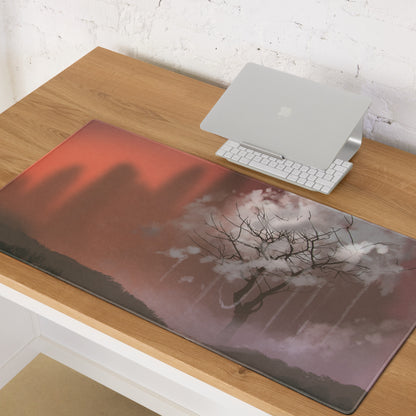 Gamer Mouse Pad Red Orange Sky Large Desk Mat For Gaming Setup Landscape Photography