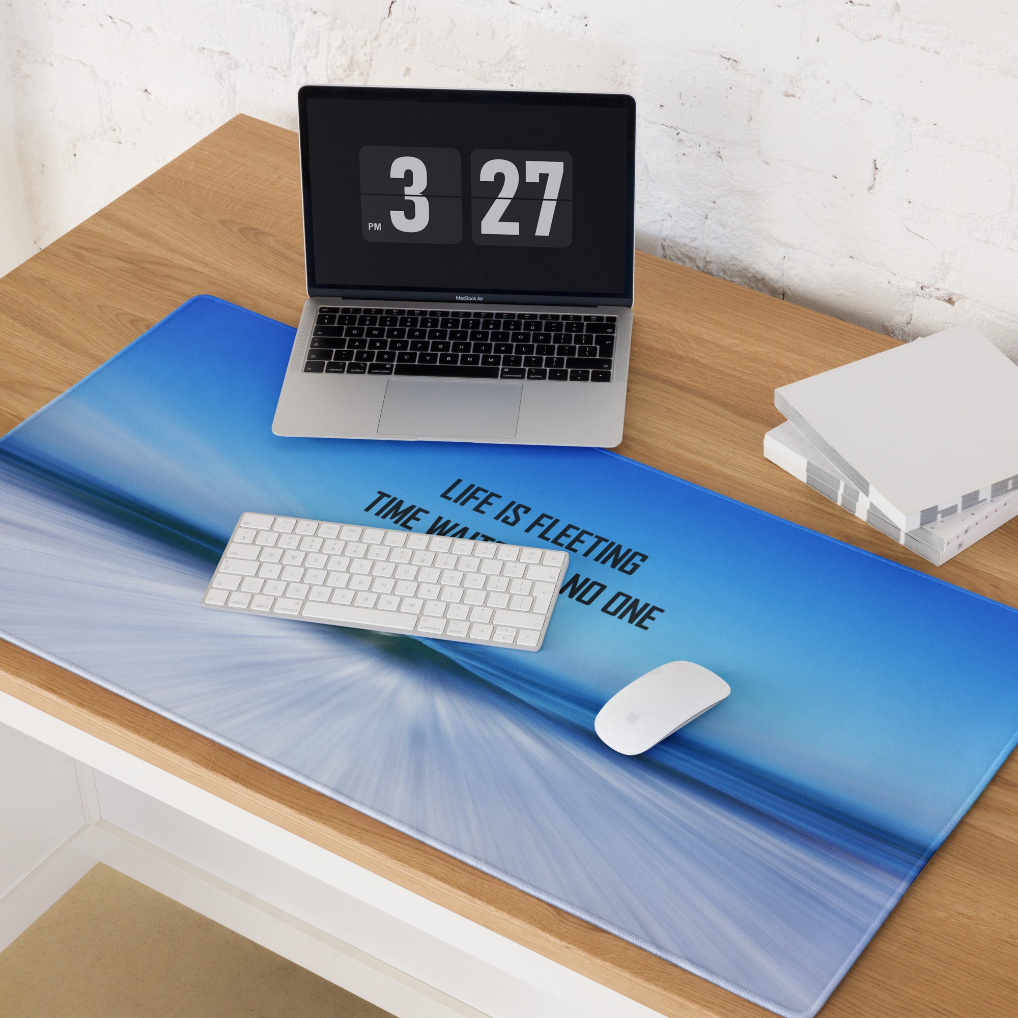 Motivational Mouse Pad Blue Gradient Desk Office Modern Bold Typography Inspiring Contemporary Home Office Digital Print