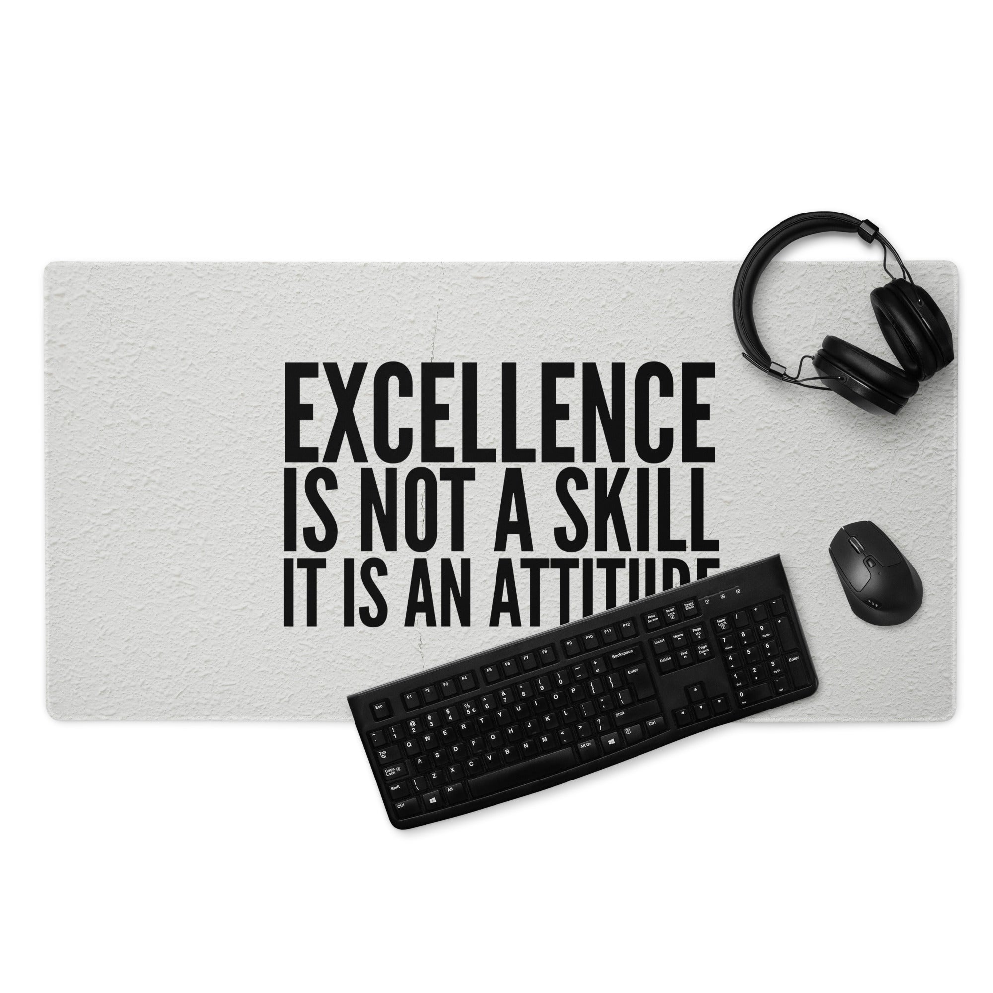 Black On White Motivational Mouse Pad For Desk Office Setup Minimal Typography Art Print On Fabric Non Slip