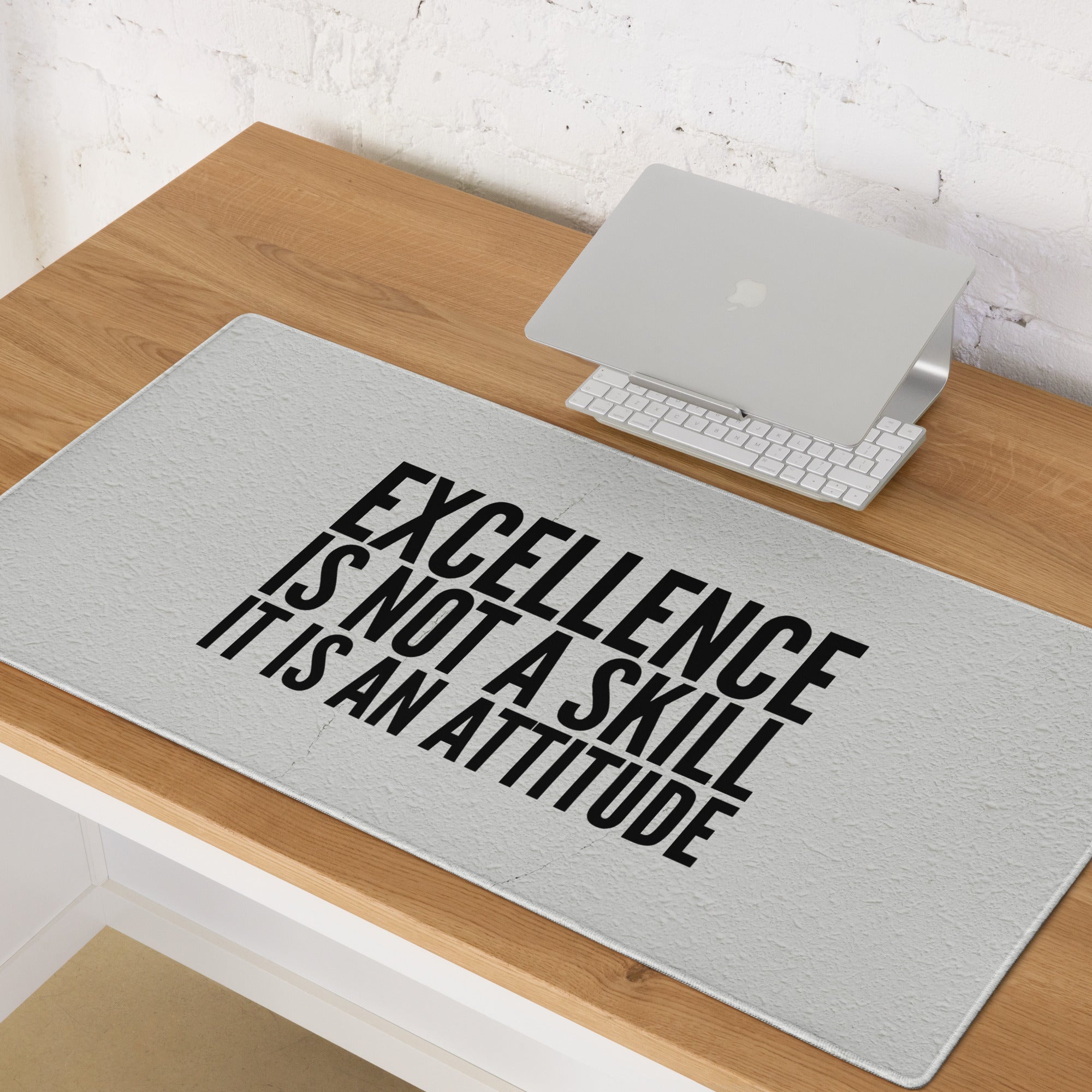 Black On White Motivational Mouse Pad For Desk Office Setup Minimal Typography Art Print On Fabric Non Slip