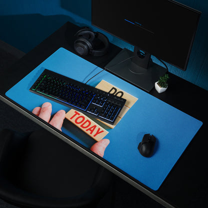 Motivational Blue Mouse Pad for Desk Office Workspace Modern Photo Style Inspirational Quote Blocks Today