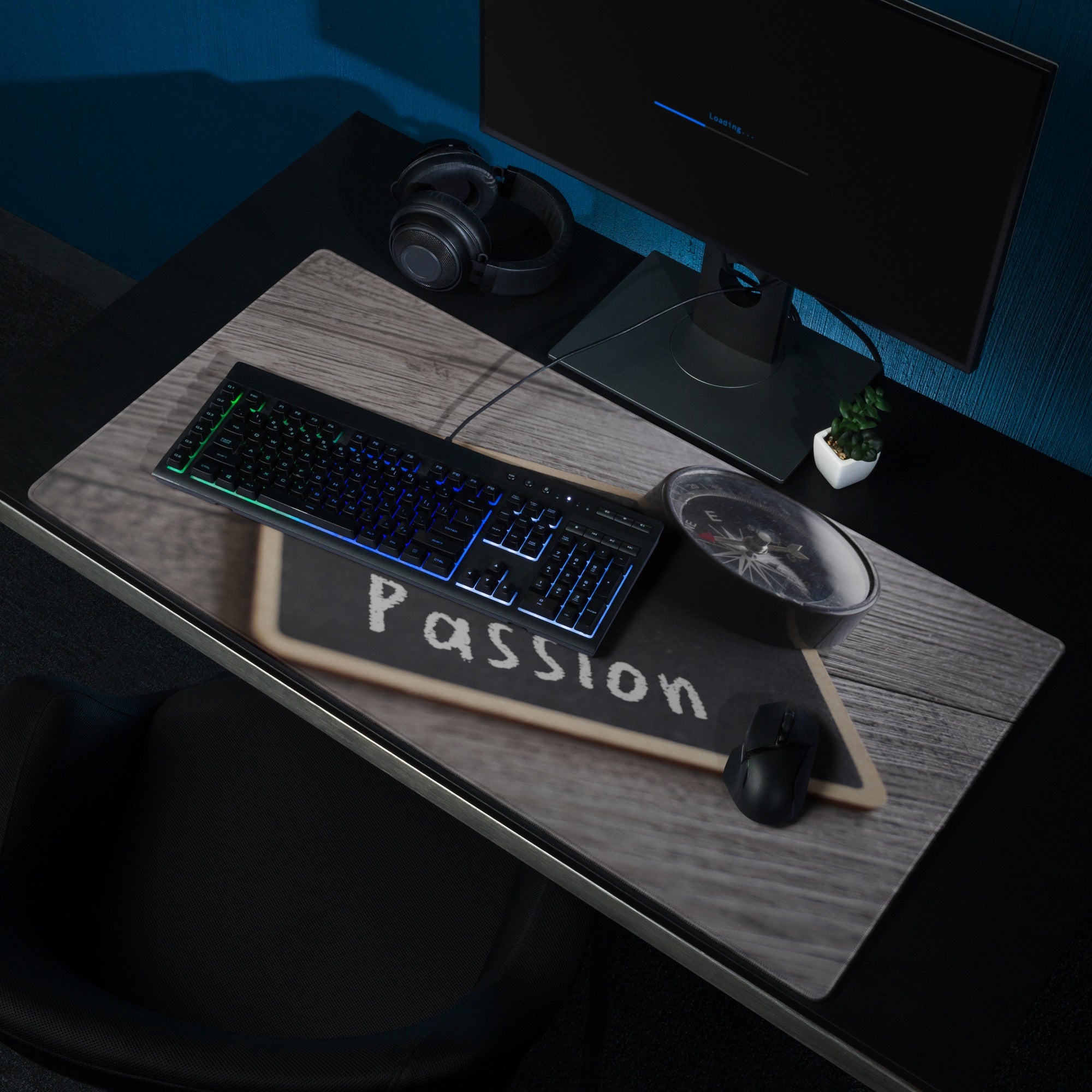 Motivational Chalkboard Mouse Pad Black White Text For Desk Office Inspiring Focus Minimalist Desk Mat Typography