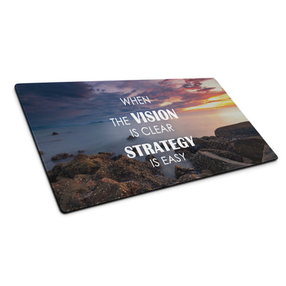 Motivational Gaming Mouse Pad Large Size With Sunset Purple Blue Colors For Desk Esports Non Slip Edge Stitch Mat