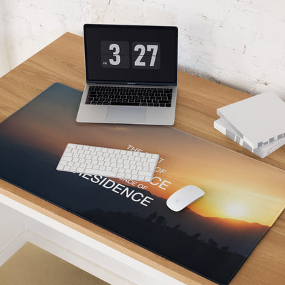 Sunset Gradient Mouse Pad For Desk Setup With Blue Orange Tones In Modern Minimalist Style Motivational Quote Print