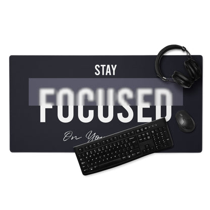Motivational Mouse Pad Black And White Desk Office Modern Minimalist Focused Productivity Gift For Workspace