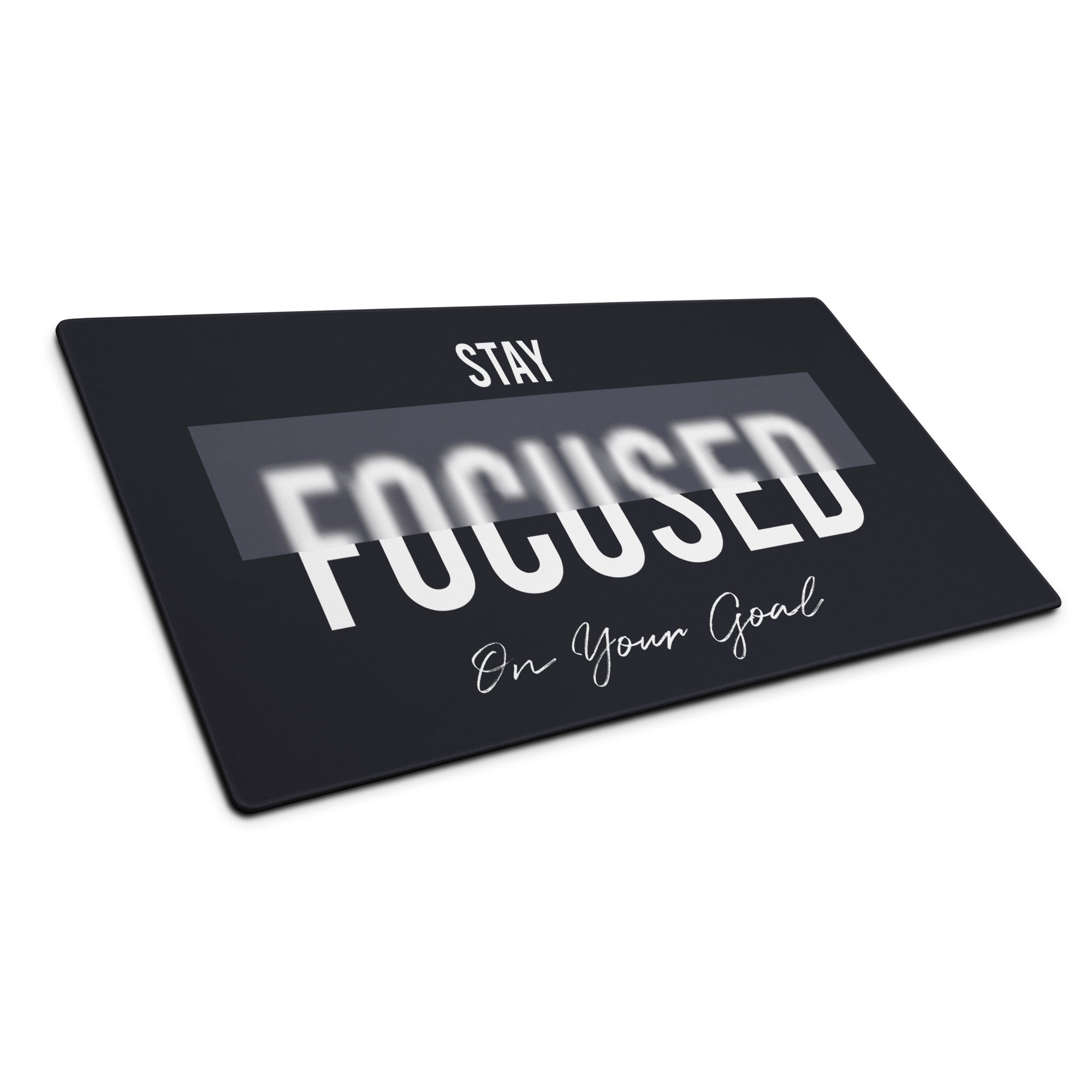 Motivational Mouse Pad Black And White Desk Office Modern Minimalist Focused Productivity Gift For Workspace