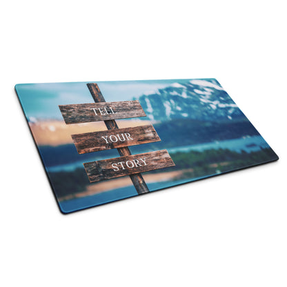 Motivational Quote Mouse Pad Blue Brown Rustic Desk For Home Office And Gaming Non Slip Surface Edge Stitching