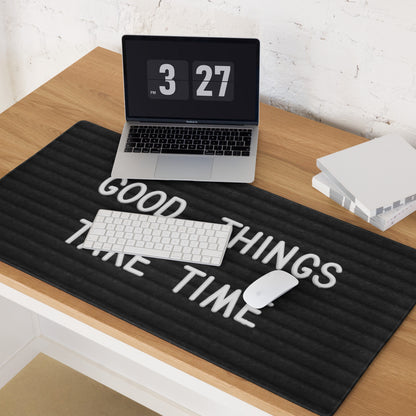 Motivational Black And White Typography Mouse Pad For Desk Office Modern Minimalist Style Large Non Slip Desk Mat
