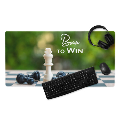Chess Inspired Motivational Mouse Pad Green Background Desk Mat Office And Home Modern Style