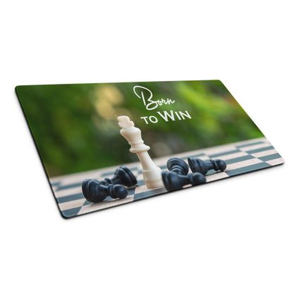 Chess Inspired Motivational Mouse Pad Green Background Desk Mat Office And Home Modern Style