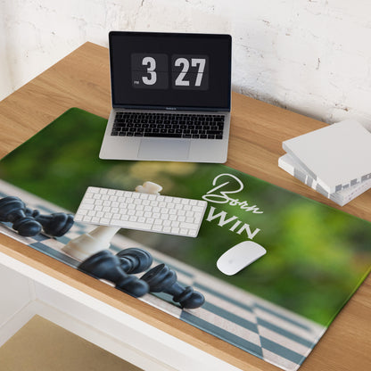 Chess Inspired Motivational Mouse Pad Green Background Desk Mat Office And Home Modern Style