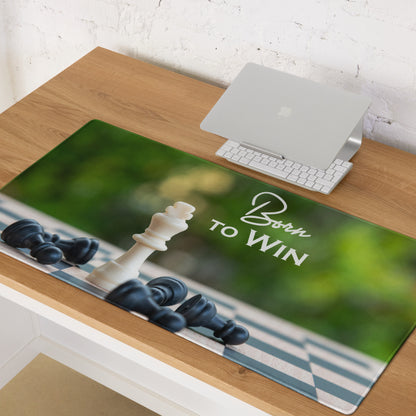 Chess Inspired Motivational Mouse Pad Green Background Desk Mat Office And Home Modern Style