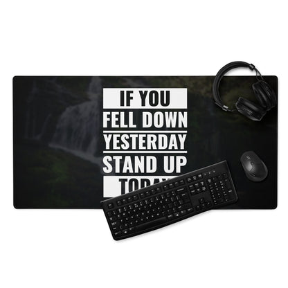 Motivational Quote Black White Desk Mouse Pad For Gaming Setup Modern Typography Inspiring Mood Minimalist