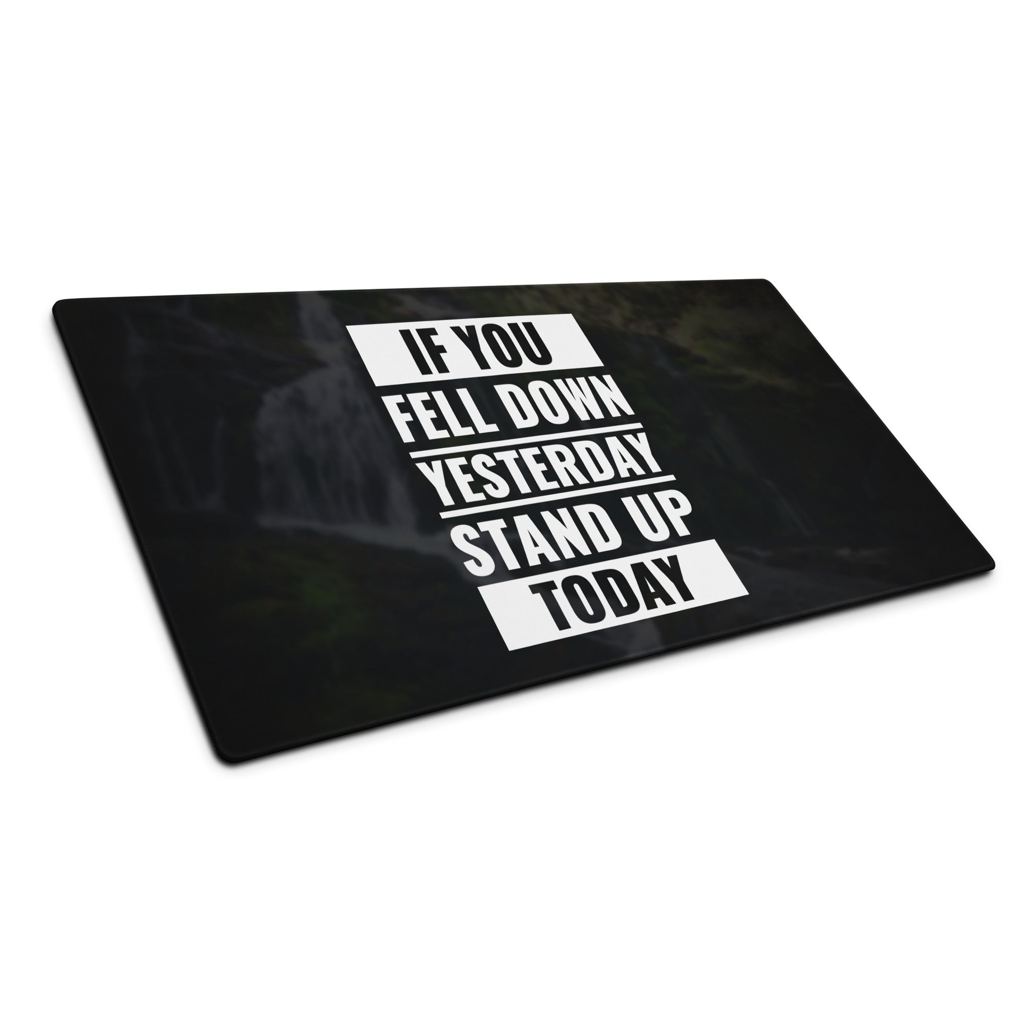 Motivational Quote Black White Desk Mouse Pad For Gaming Setup Modern Typography Inspiring Mood Minimalist