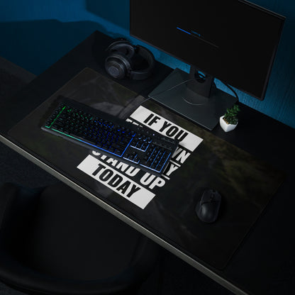 Motivational Quote Black White Desk Mouse Pad For Gaming Setup Modern Typography Inspiring Mood Minimalist