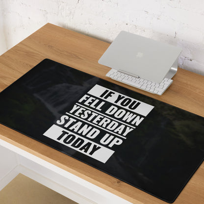 Motivational Quote Black White Desk Mouse Pad For Gaming Setup Modern Typography Inspiring Mood Minimalist