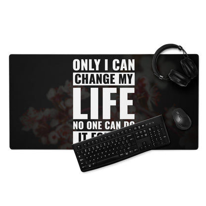 Motivational Quote Mouse Pad Black And White For Desk Office Modern Minimal Typography