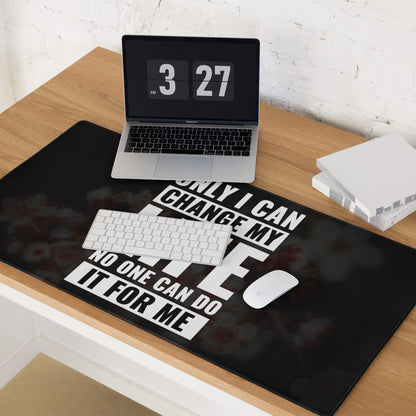 Motivational Quote Mouse Pad Black And White For Desk Office Modern Minimal Typography