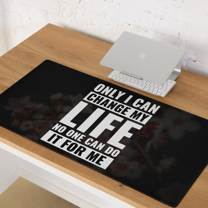 Motivational Quote Mouse Pad Black And White For Desk Office Modern Minimal Typography