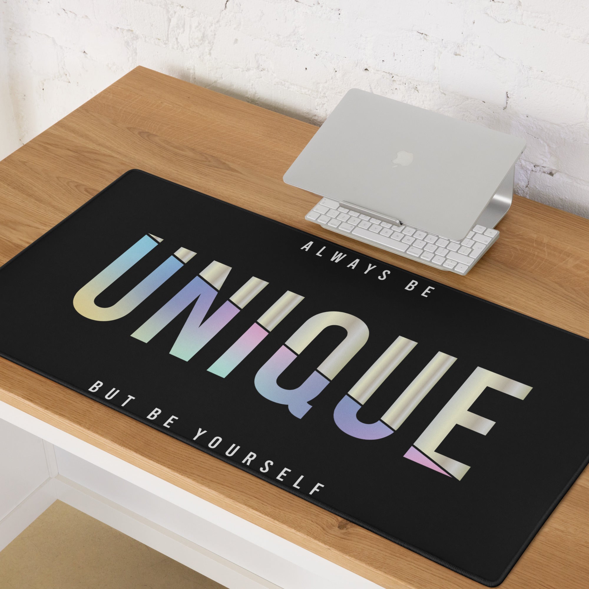 Motivational Mouse Pad Gradient Pastel Colors For Desk Mat And Workspace Modern Minimalist Style